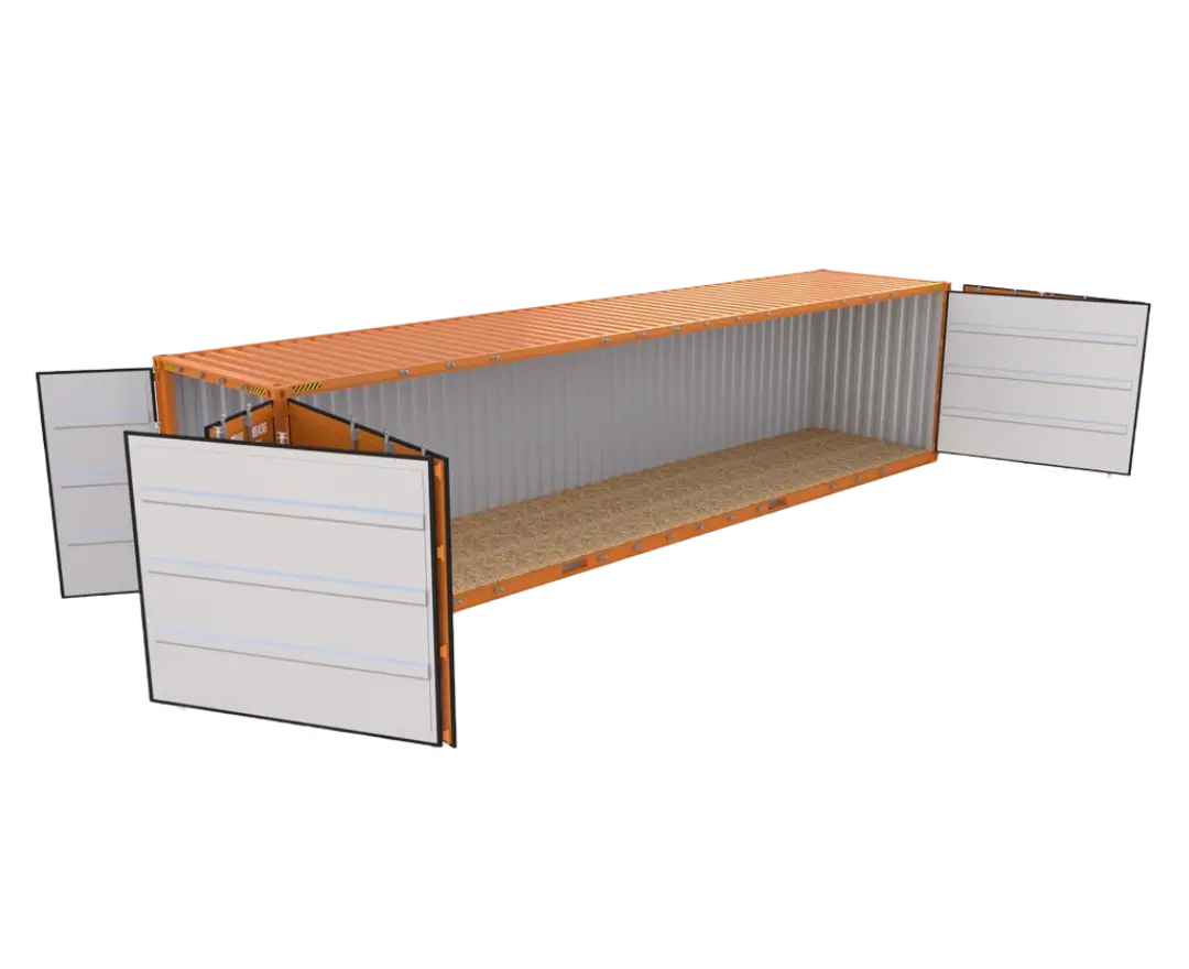 Container con abertura lateral 40pies HC Open Side con 2 puertas - Imagen 3