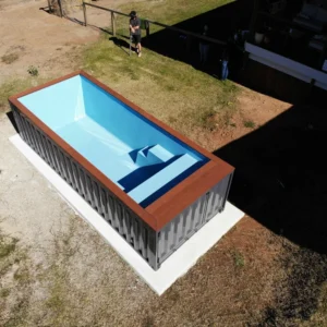 Piscina Contenedor 20 Pies — Elevada o Enterrada, Lista para Instalar