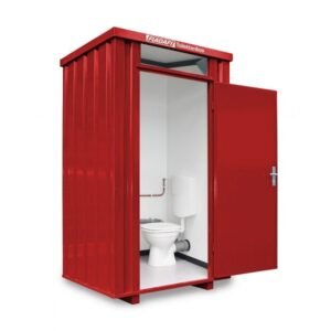 FLADAFI Cabina sanitaria TB, galvanizada, montada, con equipamiento, 1.400 × 1.250 × 2.425 mm, F2701