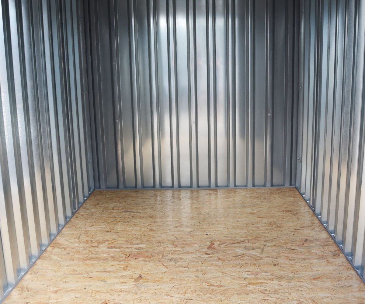 Contenedor de materiales MC2, lacado en RAL 7021 gris negro, Al. 2090 × An. 2142 × Pr. 2022 mm, puerta frontal de dos hojas - Imagen 2
