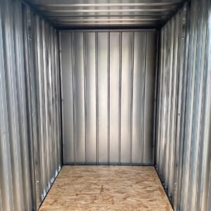 Contenedor de materiales MC1 galvanizado, Al. 2090 × An. 1500 × Pr. 2280 mm, puerta frontal de una hoja