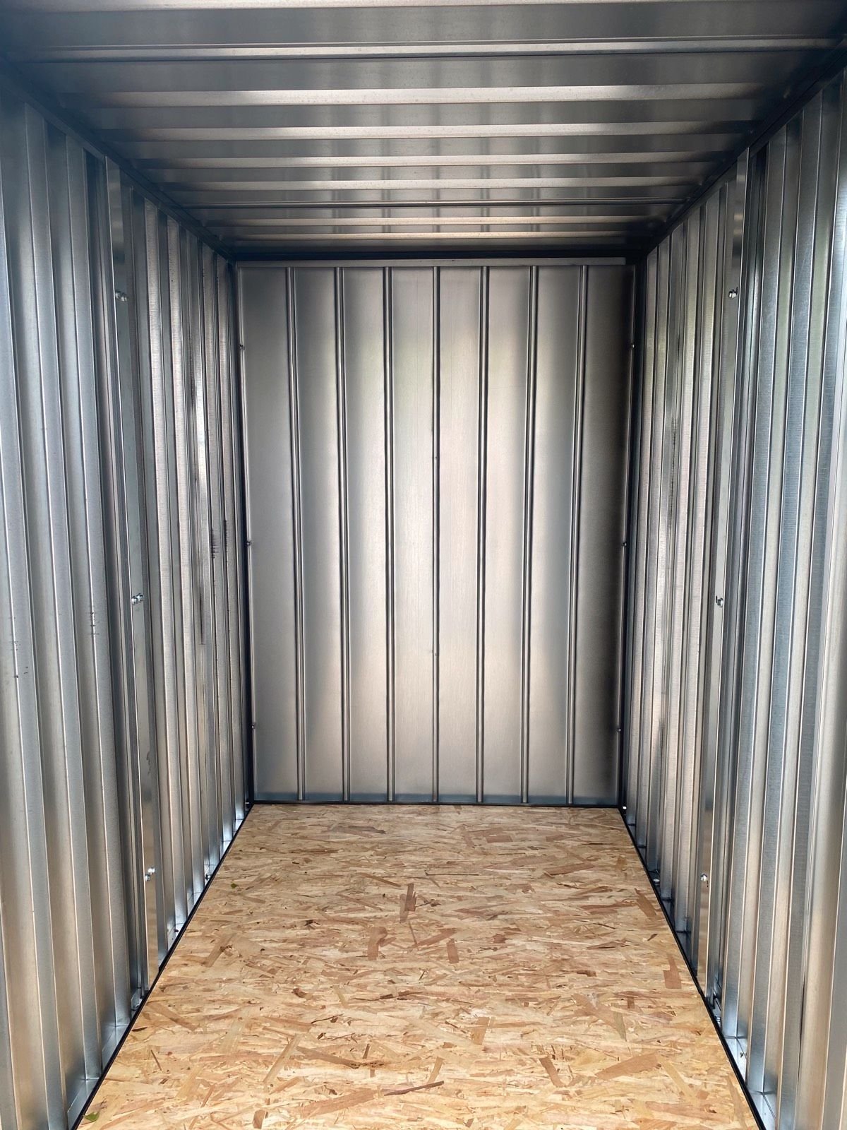 Contenedor de materiales MC1, lacado en RAL 7021 gris negro, Al. 2090 × An. 1500 × Pr. 2280 mm, puerta frontal de una hoja - Imagen 5