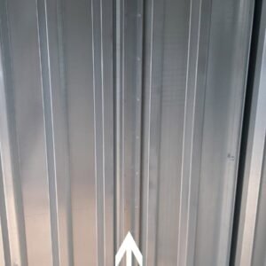 Contenedor de materiales MC2, galvanizado, Al. 2090 × An. 2142 × Pr. 2022 mm, puerta frontal de una hoja