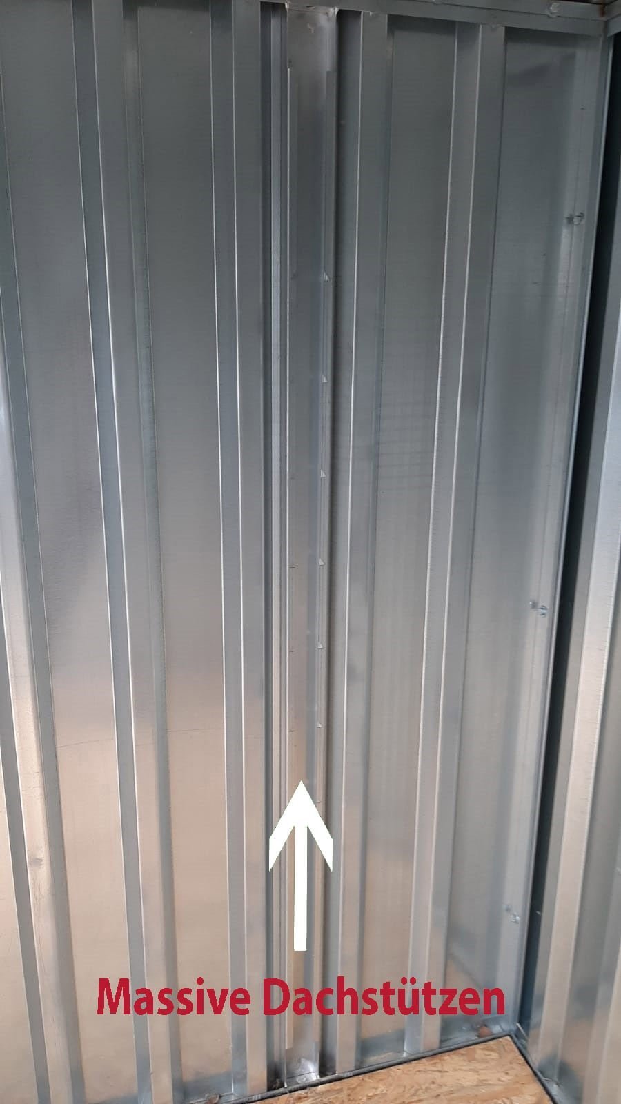 Contenedor de materiales MC2, galvanizado, Al. 2090 × An. 2142 × Pr. 2022 mm, puerta frontal de una hoja - Imagen 4