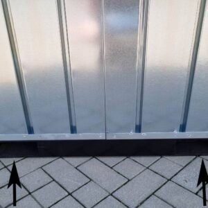 Contenedor de materiales MC2, galvanizado, Al. 2090 × An. 2142 × Pr. 2022 mm, puerta frontal de una hoja