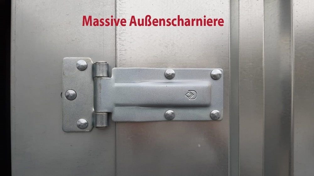 Contenedor de materiales MC2, galvanizado, Al. 2090 × An. 2142 × Pr. 2022 mm, puerta frontal de una hoja - Imagen 6