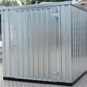 Contenedor de materiales MC2, galvanizado, Al. 2090 × An. 2142 × Pr. 2022 mm, puerta frontal de una hoja