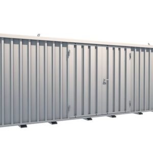 Contenedor de construcción rápida BOS 6 × 2 m, puerta de doble hoja en el lado de 6 m, descargable con carretilla elevadora, con revestimiento anticondensación, SC3000-6x2-LZ+AKW-6x2+STAP