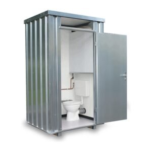 Cabina de aseos TB, galvanizada, montada, con depósito de agua limpia de 160 L