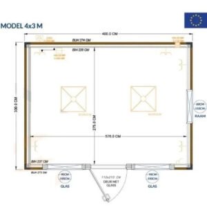 Contenedor Oficina Nuevo 4x3 Metros "Modelo Berlín"