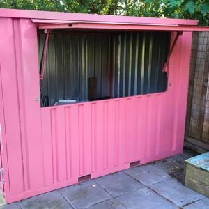 Contenedor Bar Plegable 3 x 2 m - Rosa RAL 3014