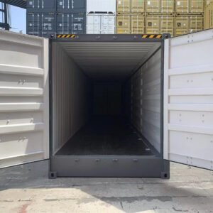Contenedor High Cube 40 Pies Doble Puerta Lateral Gris Nuevo