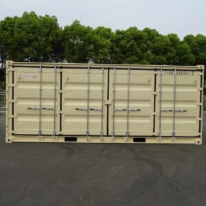 Mini-Contenedor 19 Pies Cuatro Puertas Laterales Beige Nuevo
