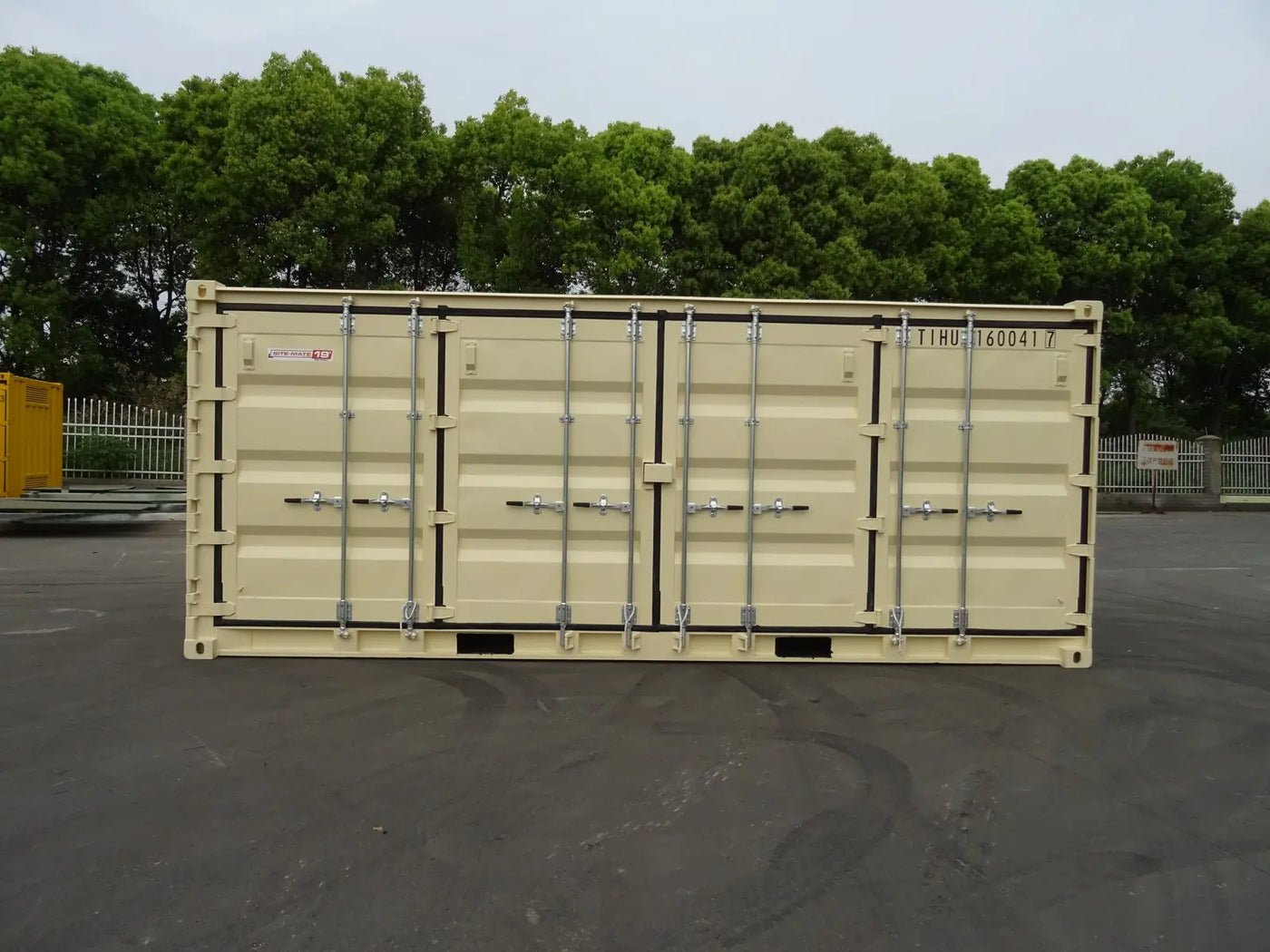 Mini-Contenedor 19 Pies Cuatro Puertas Laterales Beige Nuevo - Imagen 5