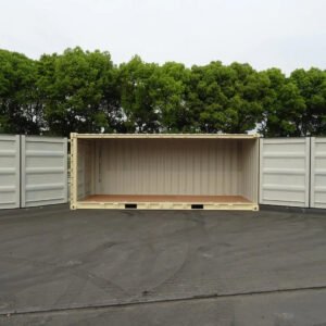 Mini-Contenedor 19 Pies Cuatro Puertas Laterales Beige Nuevo