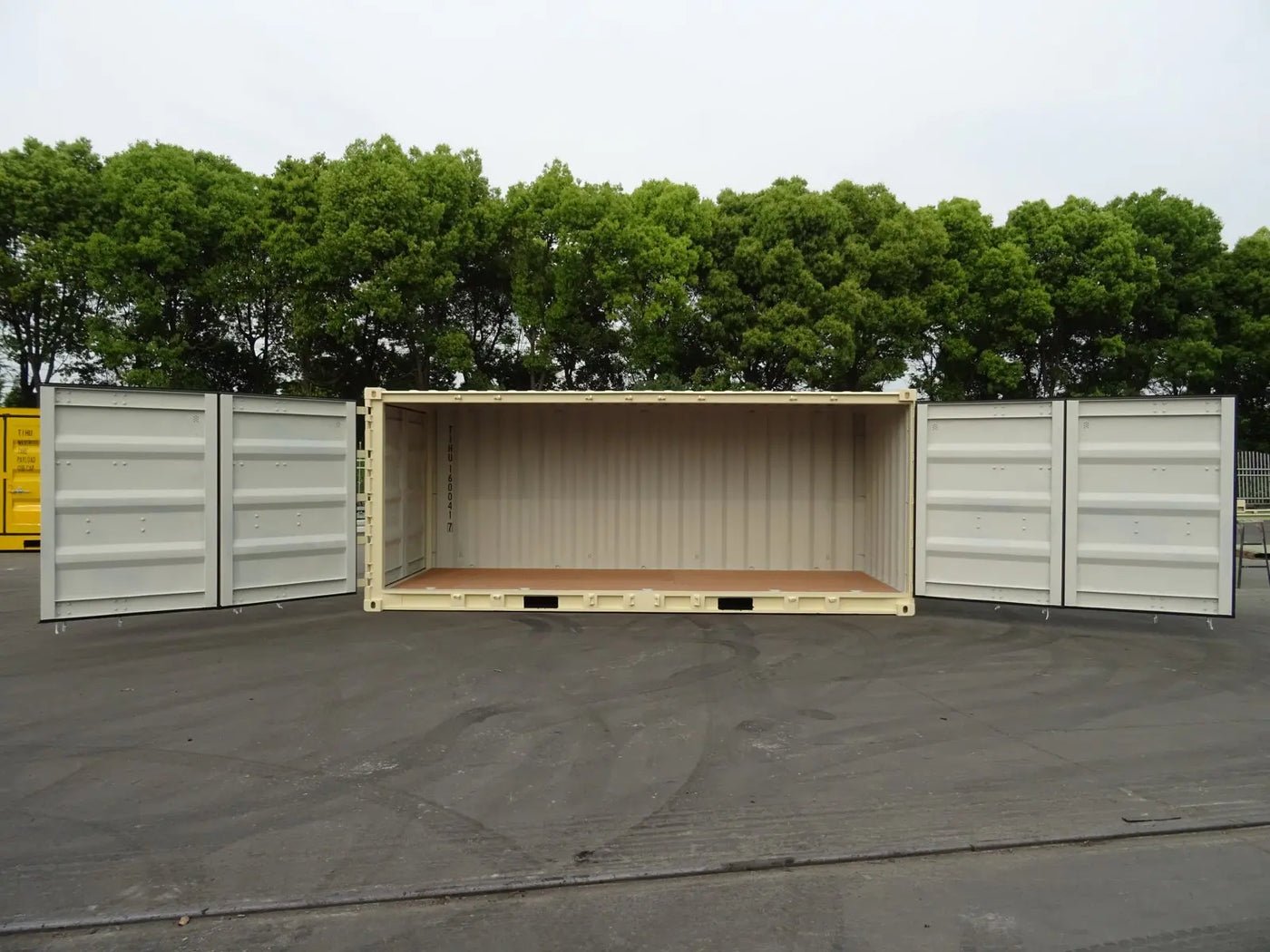 Mini-Contenedor 19 Pies Cuatro Puertas Laterales Beige Nuevo - Imagen 4