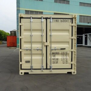 Mini-Contenedor 19 Pies Cuatro Puertas Laterales Beige Nuevo