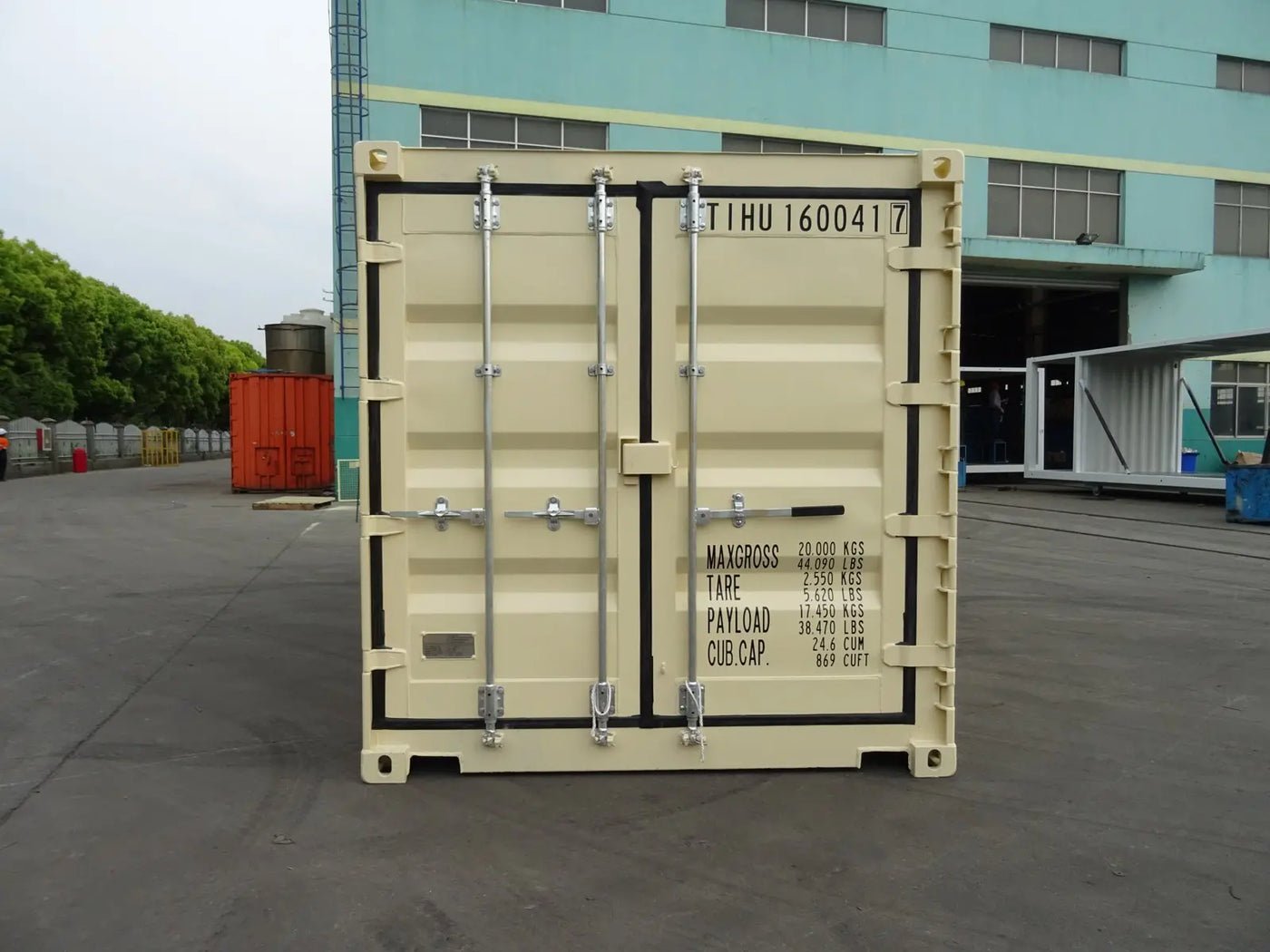 Mini-Contenedor 19 Pies Cuatro Puertas Laterales Beige Nuevo - Imagen 3
