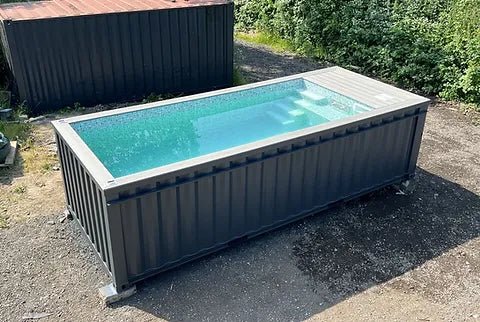 Piscina Contenedor de 20 Pies, Gris Antracita, con Función Jet-Swim - Imagen 8