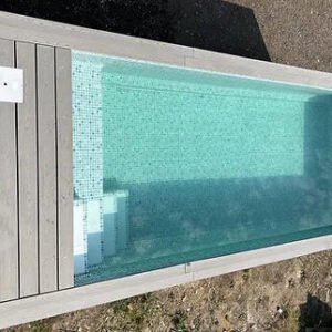 Piscina Contenedor de 20 Pies, Gris Antracita, con Función Jet-Swim