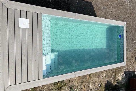 Piscina Contenedor de 20 Pies, Gris Antracita, con Función Jet-Swim - Imagen 5