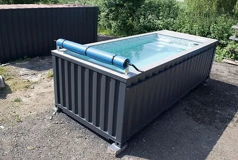 Piscina Contenedor de 20 Pies, Gris Antracita, con Función Jet-Swim - Imagen 6
